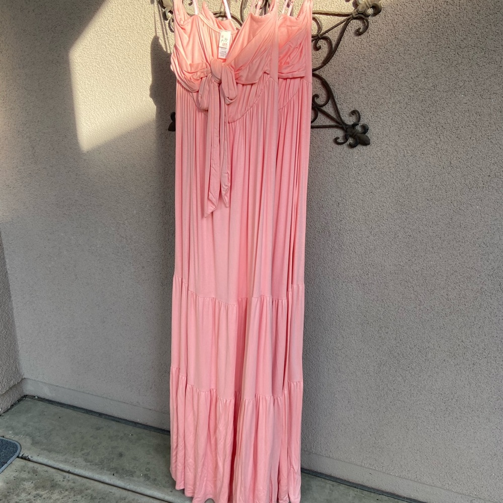 CLEARANCE-FIRM‼️Knot Over You Maxi-Pink - Picture 6 of 6